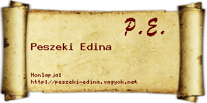 Peszeki Edina névjegykártya